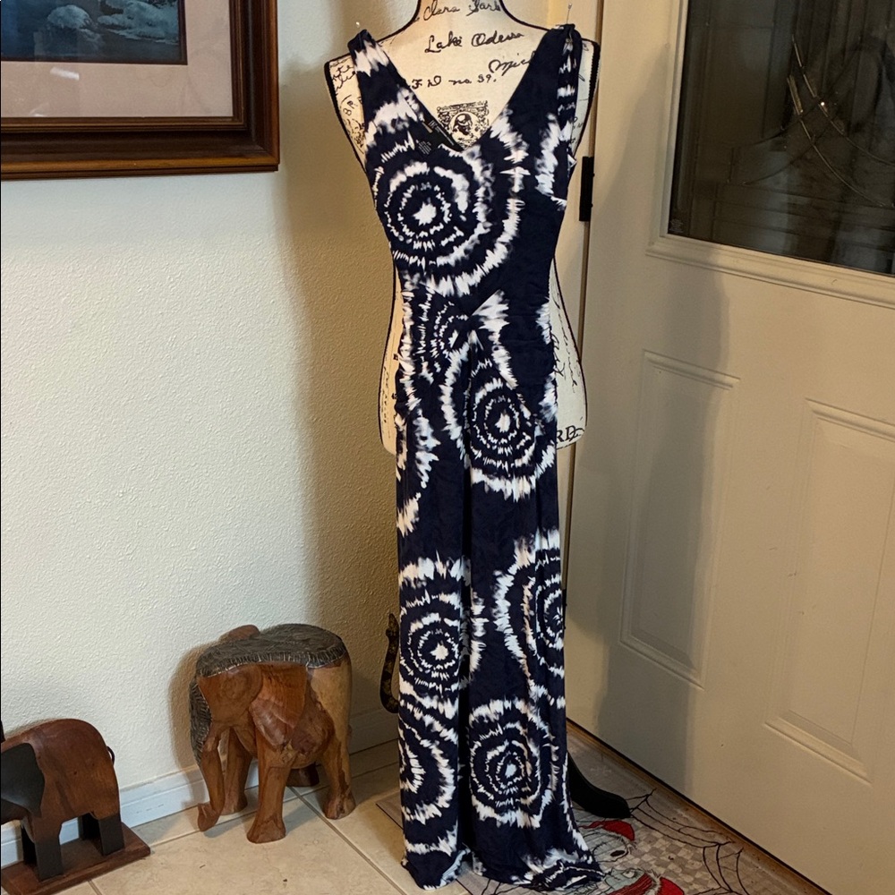 INC International Concepts Spiral Tie-Dye Maxi Dress